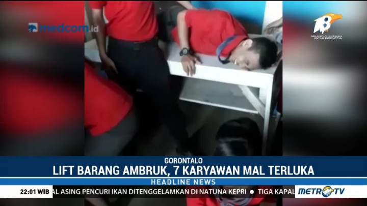 Lift Barang di Citimall Gorontalo Ambruk, Tujuh Karyawan Terluka