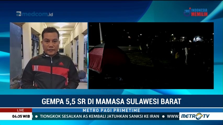 Gempa 5,5 SR Guncang Mamasa Sulbar