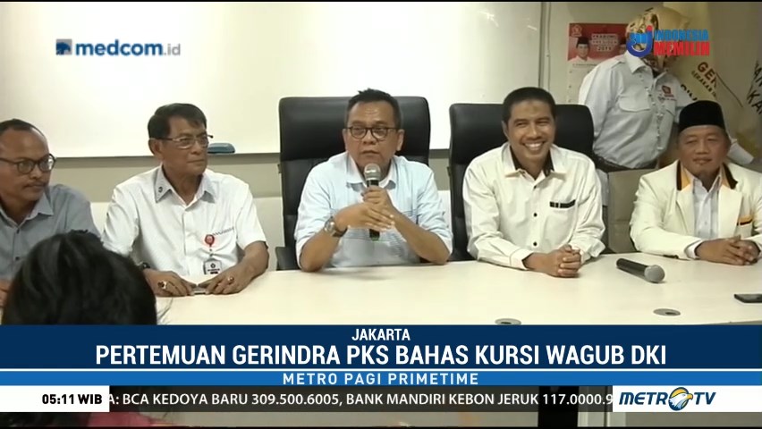 Gerindra dan PKS Kembali Duduk Satu Meja Bahas Wagub DKI