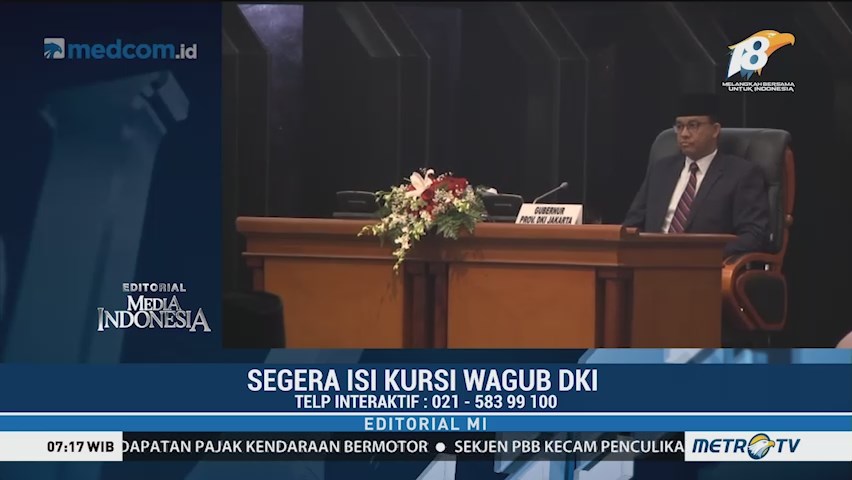 Segera Isi Kursi Wagub DKI