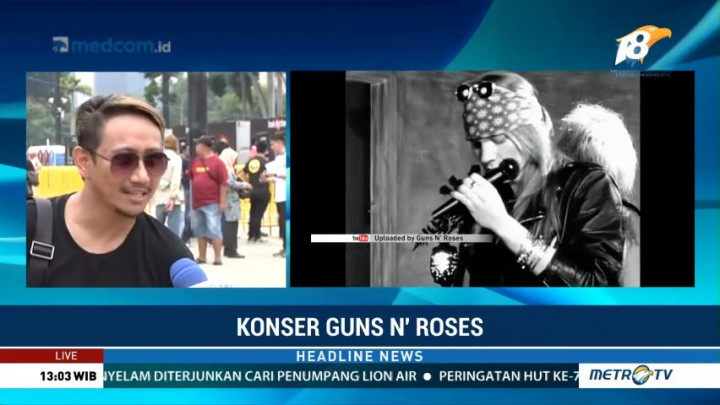 Antusiasme Penonton Konser Guns N' Roses