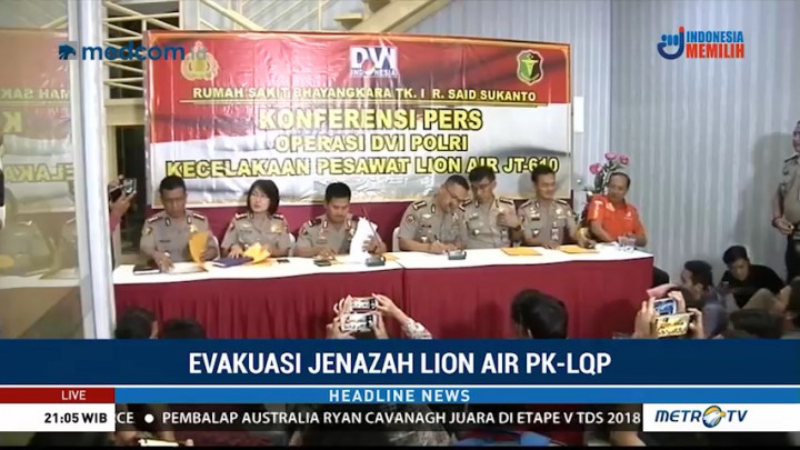 20 Jenazah Korban Lion Air Kembali Teridentifikasi