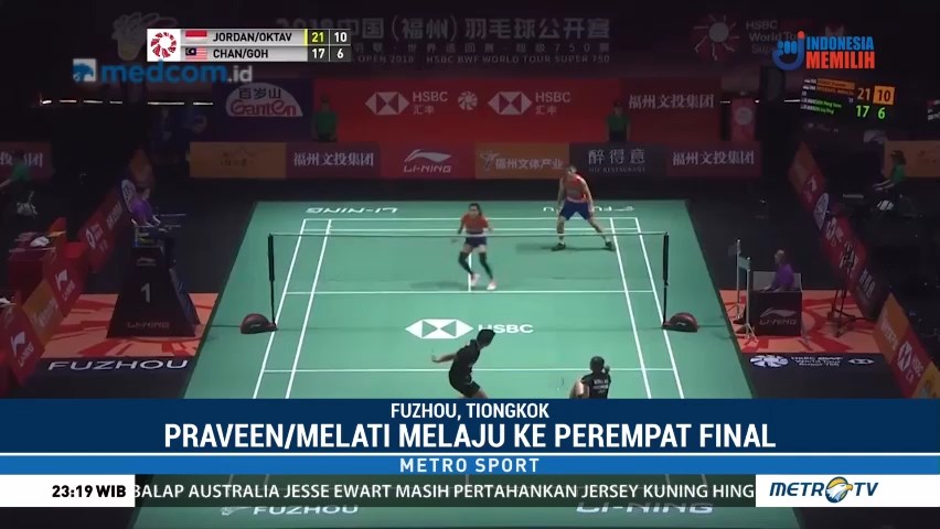 Praveen/Melati Melaju ke Perempat Final Tiongkok Terbuka 2018