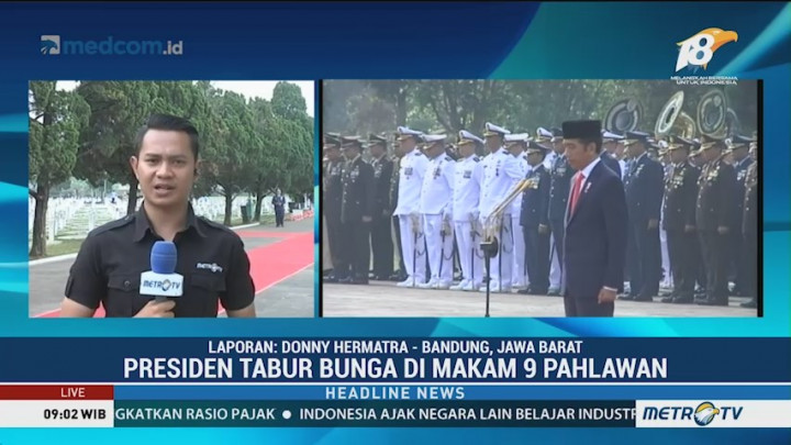 Jokowi Pimpin Upacara Ziarah Nasional di TMP Cikutra