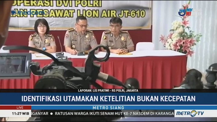 Tim DVI Polri Utamakan Ketelitian Identifikasi Korban Lion Air JT610