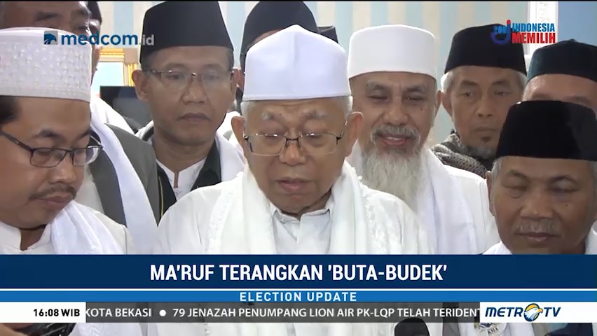 Penjelasan Ma'ruf Amin Soal 'Buta-Budek'