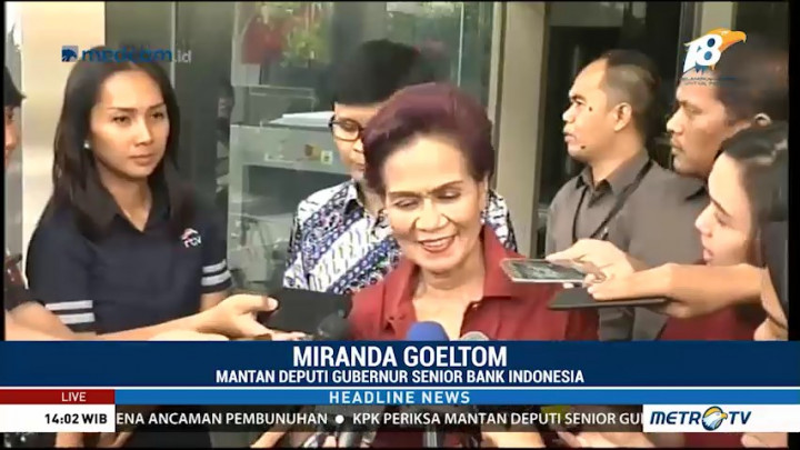 Eks Gubernur BI Miranda Goeltom Penuhi Panggilan KPK