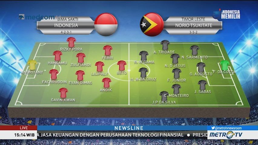 Tanpa Putu Gede, Ini Formasi Indonesia vs Timor Leste
