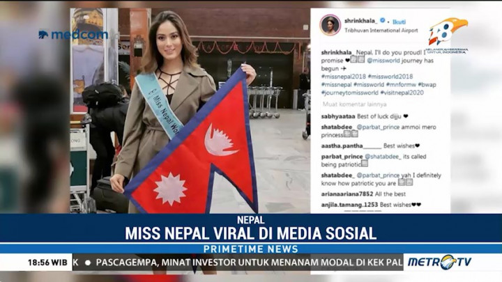 Miss Nepal Menjadi Favorit di Ajang Miss World 2018