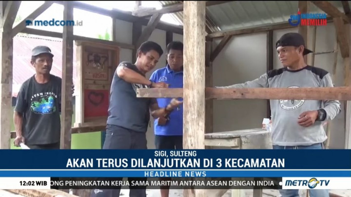 Dompet Kemanusiaan Media Group Lanjutkan Pembangunan Huntara di Sigi