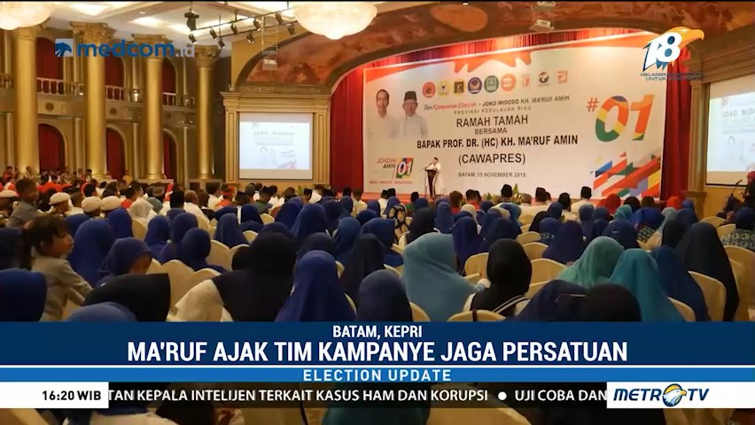 Ma'ruf Amin Ajak Tim Kampanye Jaga Persatuan