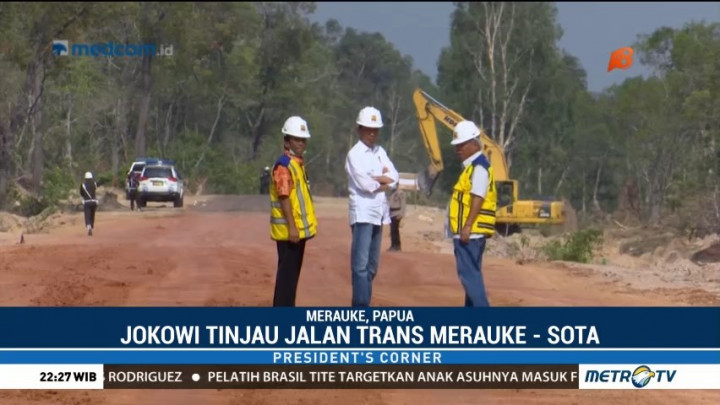 Jokowi Tinjau Pembangunan Ruas Jalan Trans Papua