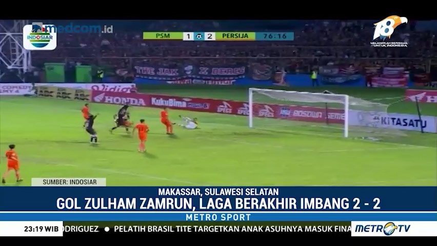 PSM Kontra Persija Berakhir Imbang 2-2