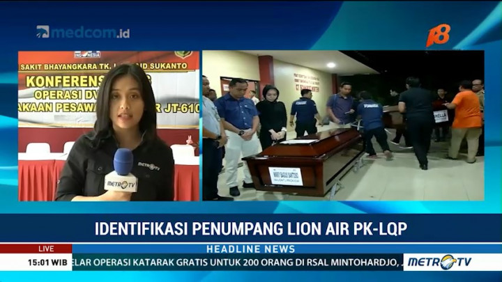 DVI Polri Kembali Identifikasi Tiga Jenazah Korban Lion Air