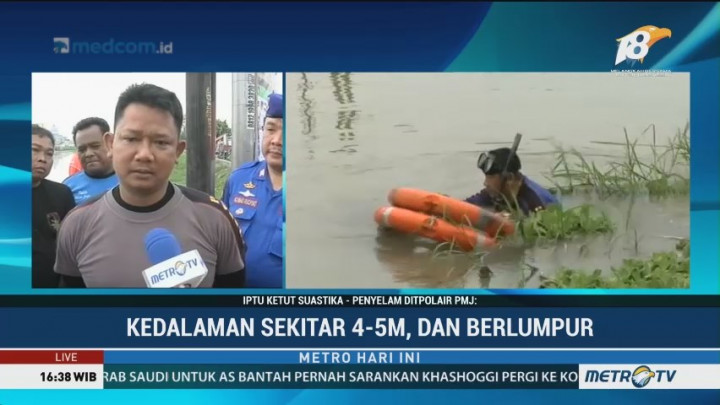 Pencarian Senjata Pembunuhan di Bekasi Terkendala Arus Deras