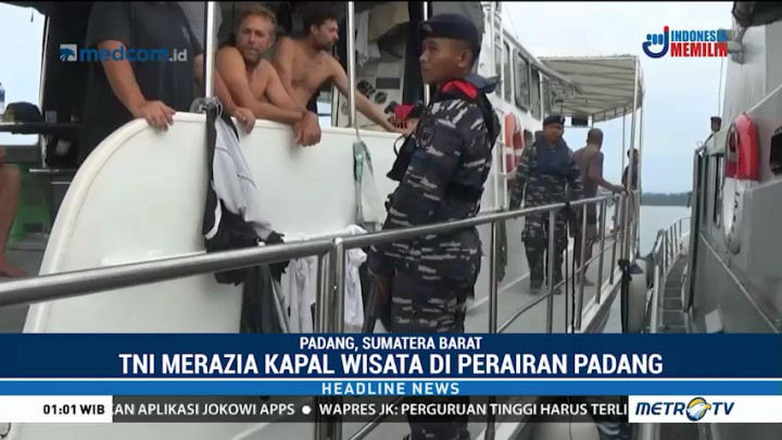 TNI Gelar Razia Kapal Wisata di Perairan Padang
