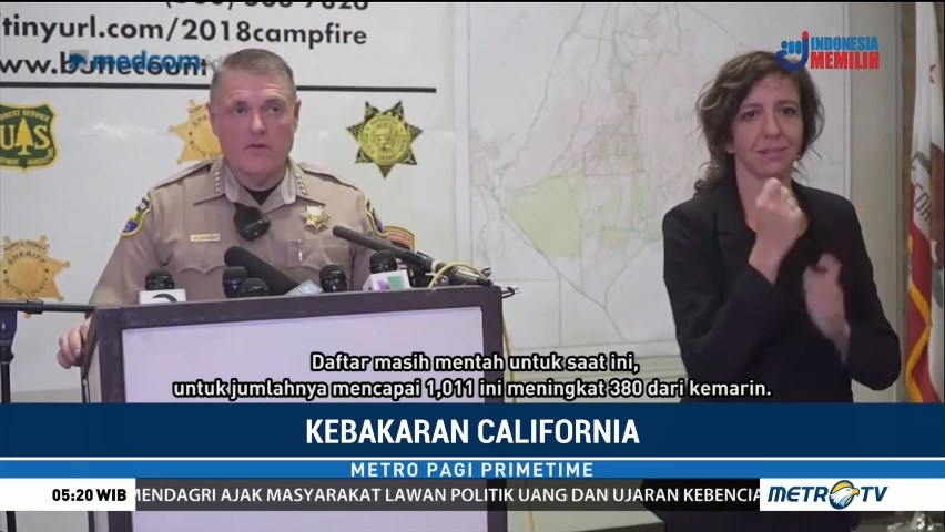 Korban Hilang Kebakaran California Melonjak jadi 1.011