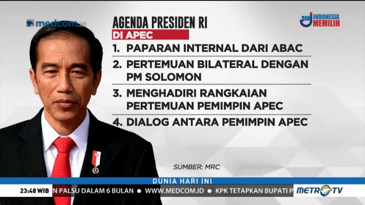Ini Agenda Jokowi di Hari Kedua KTT APEC 2018