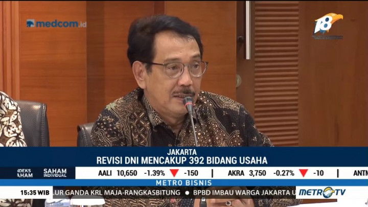 Revisi DNI Diharapkan Tingkatkan Investasi