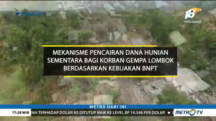 Mekanisme Pencairan Dana Huntara Bagi Korban Gempa Lombok