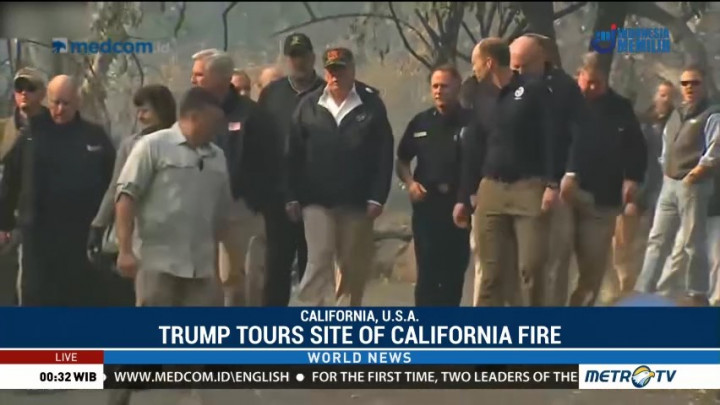 Trump Tours Site of California Fire