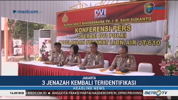 3 Jenazah Korban Lion Air Kembali Teridentifikasi