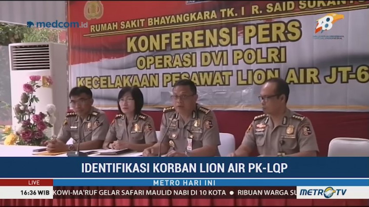 Tim DVI Evaluasi Proses Identifikasi Korban Lion Air pada 23 November