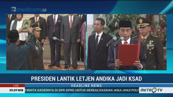 Jokowi Lantik Andika Perkasa Jadi KSAD