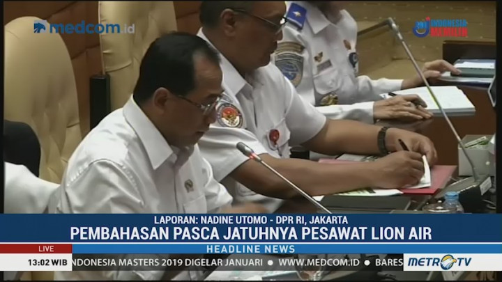 DPR Gelar RDP dengan Menhub, Basarnas dan KNKT Bahas Kecelakaan Lion Air