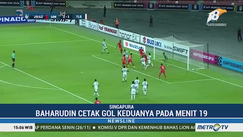 Singapura Menang Besar atas Timor Leste