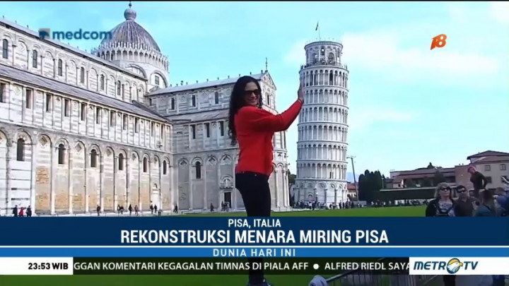 Menara Pisa di Italia Kini Semakin Kokoh