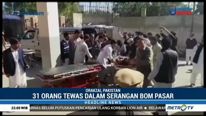 31 Orang Tewas dalam Serangan Bom di Pasar Pakistan