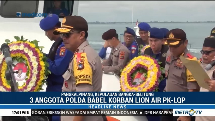 3 Anggota Polda Babel Jadi Korban Lion Air, Kapolda Gelar Doa dan Tabur Bunga