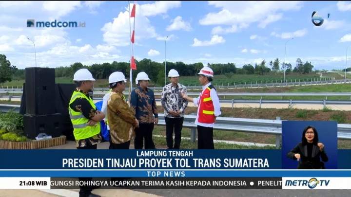 Presiden Jokowi Tinjau Proyek Tol Trans Sumatera