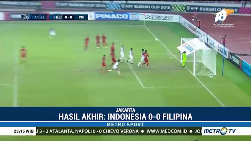 Indonesia Kontra Filipina Berakhir Imbang Tanpa Gol