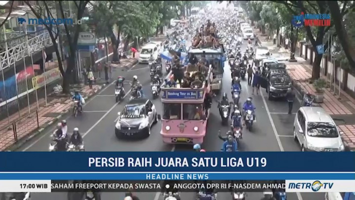 Persib Juara Liga 1 U-19, Ribuan Bobotoh Tumpah Ruah ke Jalan