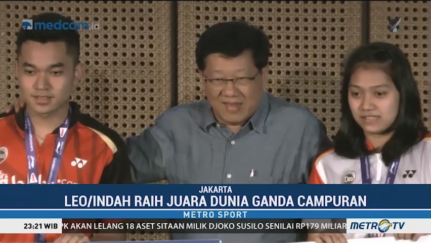 Leo/Indah Raih Juara Dunia Bulutangkis Junior 2018