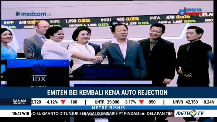 Emiten BEI Kembali Kena <i>Auto Rejection</i>