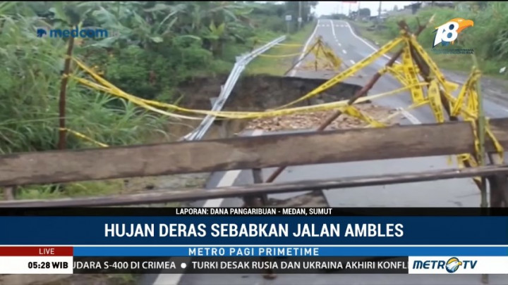 Jalan Ambles di Dairi Sumut Belum Diperbaiki