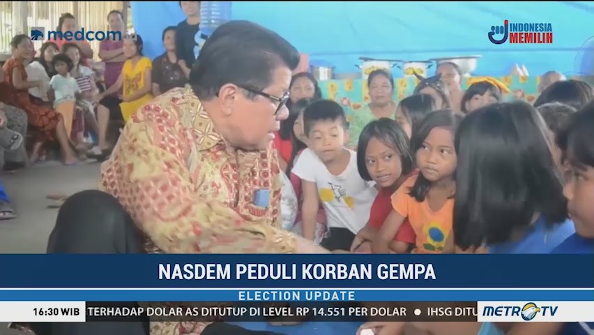 NasDem Salurkan Bantuan untuk Pengungsi Gempa Mamasa