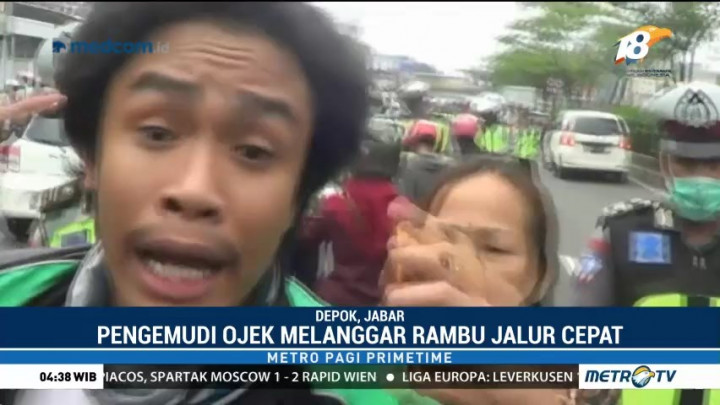 Ditilang, Pengemudi Ojek Online Ini Ngamuk dan Telepon Ibunya
