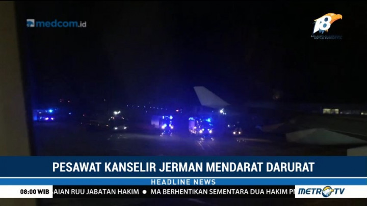 Rusak, Pesawat Kanselir Jerman Mendarat Darurat
