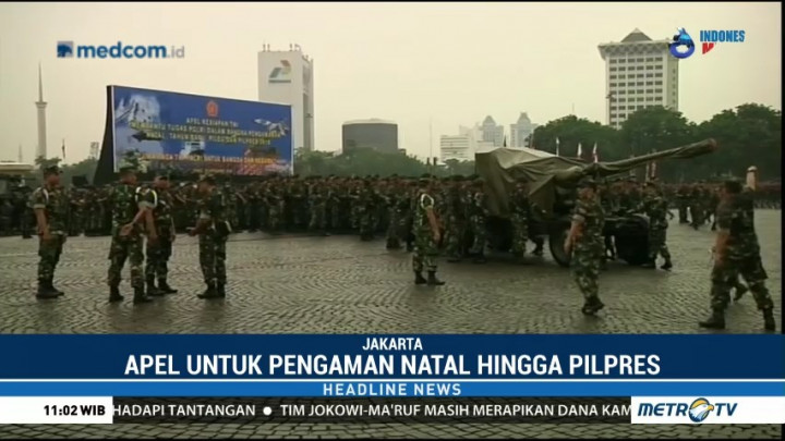TNI-Polri Gelar Apel Kesiapan Pengamanan Natal Hingga Pilpres 2019
