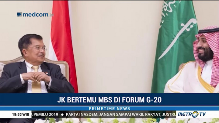 Bertemu Putra Mahkota Saudi, JK Bahas Pembunuhan Khashoggi