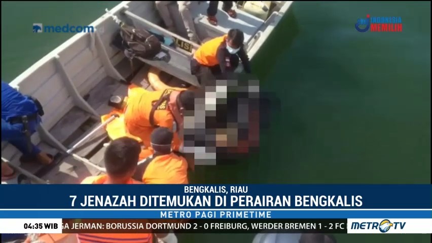 Kecelakaan Kapal, 7 Mayat Ditemukan Mengapung di Perairan Bengkalis