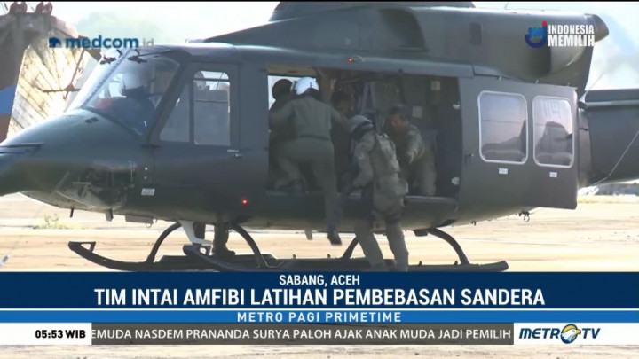 Tim Intai Amfibi Gelar Latihan Pembebasan Sandera di Aceh