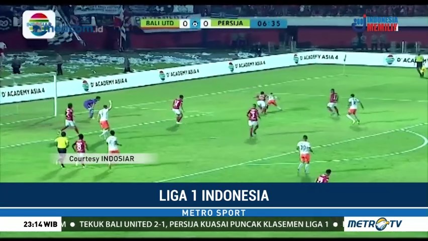 Kalahkan Bali United, Persija Puncaki Klasemen Liga 1