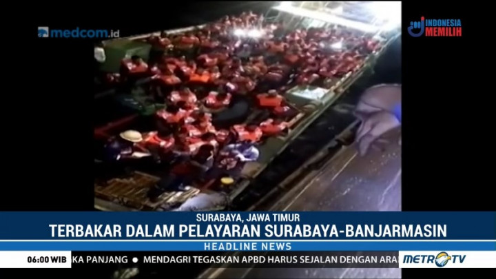 Detik-detik KM Gerbang Samudra I Terbakar