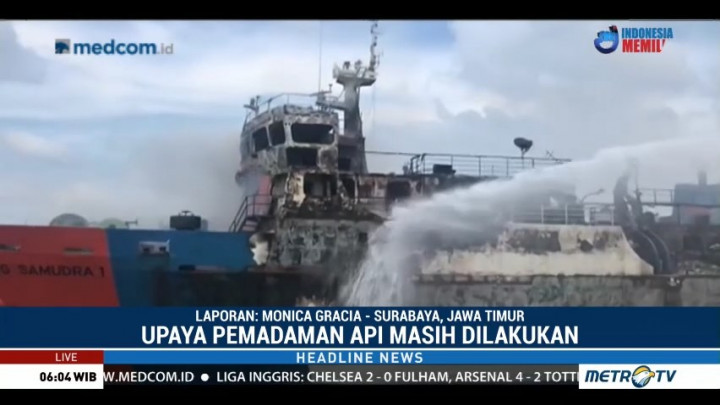 Upaya Pemadaman Api KM Gerbang Samudra I Terus Dilakukan