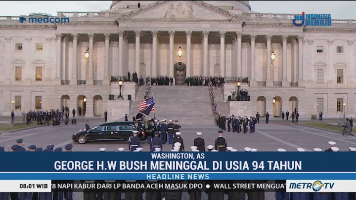 Jenazah George HW Bush Disemayamkan di Gedung Parlemen AS
